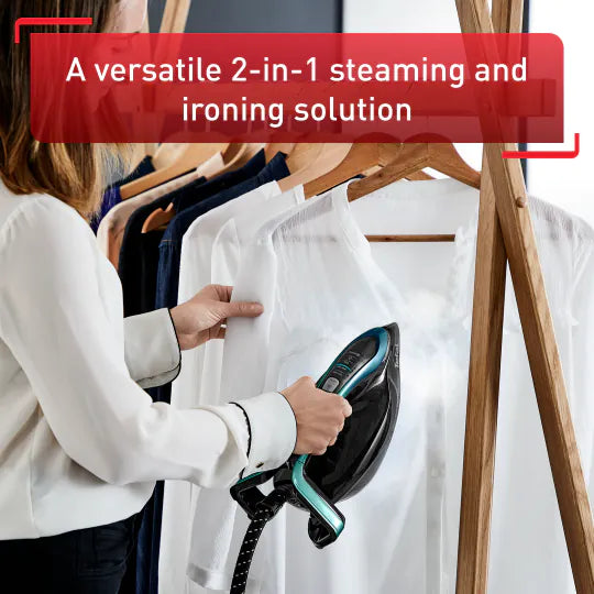 Buy TEFAL,Tefal Pro Express Vision GV9822G0 Steam Generator Iron – Anti-Scale Technology, High-Pressure Steam – Alpine Blue - Gadcet UK | UK | London | Scotland | Wales| Near Me | Cheap | Pay In 3 | Irons